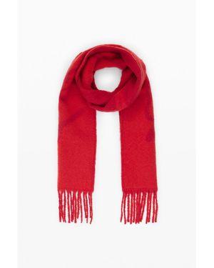 Desigual Scarf With Fringes - Red