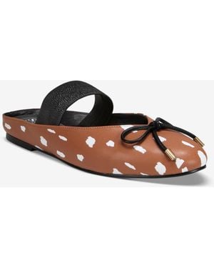 SMASH Shoes Addison Mary Jane Mule Flats - Brown
