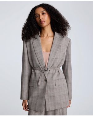 Kenneth Cole Plaid Blazer - Gray