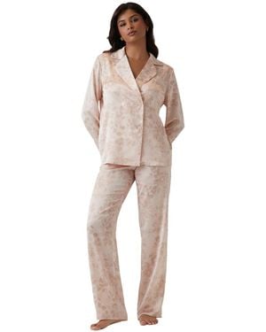 Guess Eco Louise Floral Pj Set - Natural