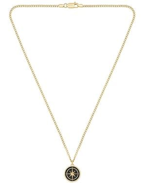 BOSS North Ionic Plated Thin Gold Steel Necklace - Metallic