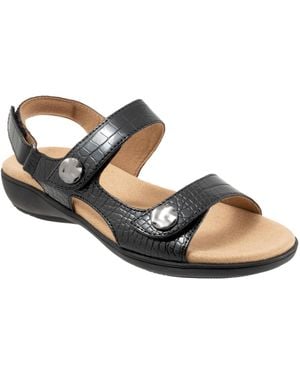 Trotters Romi Croco Sandal - Metallic