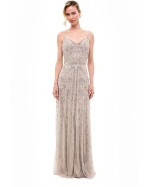 Beauut Embellished Sequins Cowl Maxi Dress - Pink