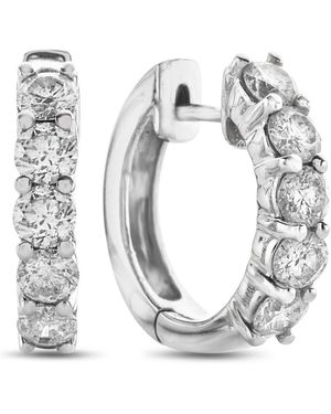 Macy's Diamond Hoop Earrings (1 1/2 Ct. T.w. - Metallic