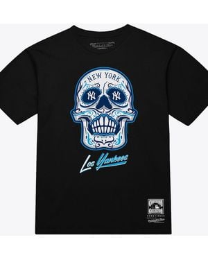 Mitchell & Ness New York Yankees Sugar Skull Boxy T-shirt - Black