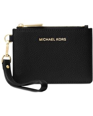 Michael Kors Michael Leather Jet Set Small Coin Purse - Black