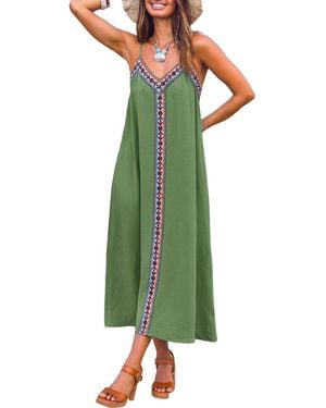 CUPSHE Let It Slide Blue Maxi Beach Dress - Green