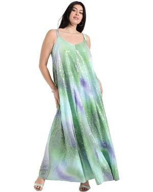 June + Vie June + Vie June + Vie Sequin Swing Maxi Dress - Green