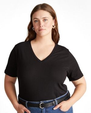 UNIVERSAL STANDARD Plus Size Light-as-air V Rex - Black