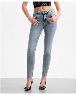 Guess Marilyn 3 Zip-up Skinny-fit Jeans - Blue