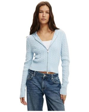 Cotton On Everfine Double Zip Up Hoodie - Blue