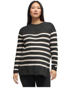 Ingrid & Isabel Ingrid + Isabel Mock Neck Striped Sweater - Black