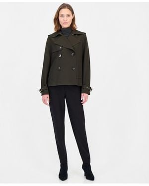 Michael Kors Michael Drapey Short Trench Coat - Black