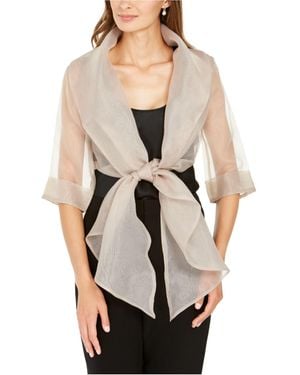 Adrianna Papell Organza Wrap Jacket - Multicolor
