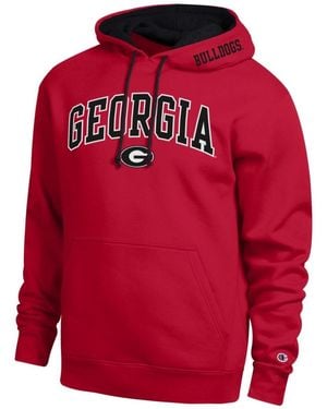 Champion Georgia Bulldogs Arch Tackle Twill Hoodie - Red