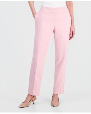 Kasper Julia Stretch Crepe Mid-rise Pants - Pink