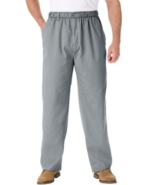 Kingsize Big & Tall Knockarounds Full-elastic Waist Pants - Gray