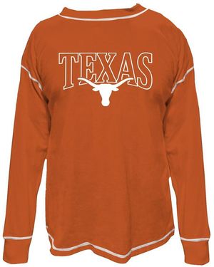 Fanatics Texas Longhorns Plus Size Contrast Stitch Sweatshirt - Orange