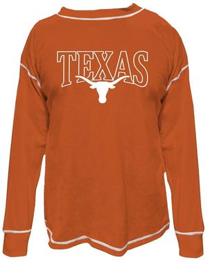 Fanatics Texas Longhorns Plus Size Contrast Stitch Sweatshirt - Orange