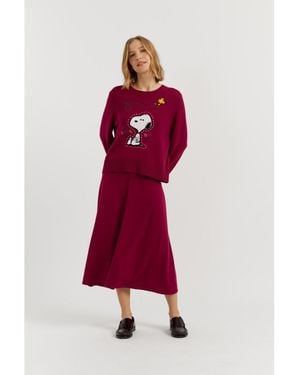 Chinti & Parker Chinti And Parker Wool-cashmere Snoopy Embroidered Sweater