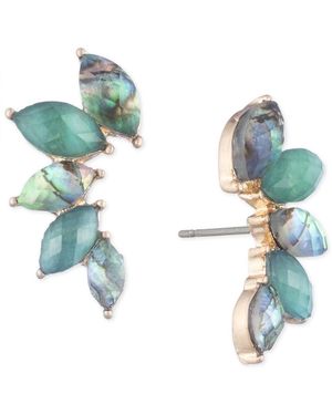 Lonna & Lilly Gold-tone Stone Climber Earrings - Green