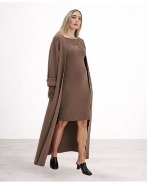 Nom Maternity Emaline Full Length Cardigan Coats - Natural