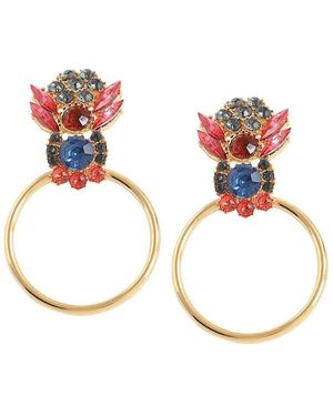 SOH Gold Oriental Drop Earrings - Metallic