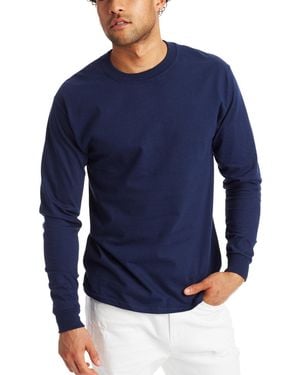 Hanes Beefy-t Long-sleeve T-shirt - Blue