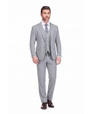 Braveman 3-piece Classic Fit Performance Stretch Suit - Gray