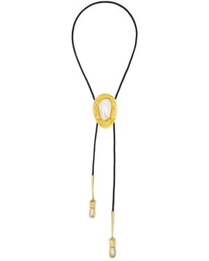 petit moments Dolly Bolo Tie Necklace - Metallic