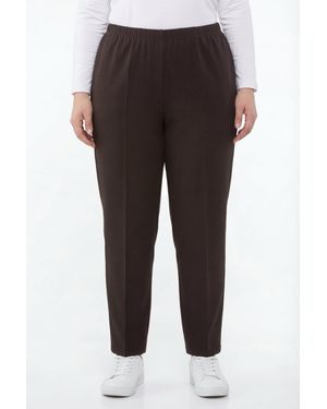 Woman Within Within Tall Knit Hassle-free Pull-on Elastic-waist Pants - Brown