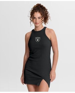Fanatics Las Vegas Raiders Push Beyond Tri-blend Ribbed Sleeveless Dress - Black
