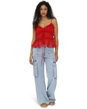 Belle & Bloom Heart Of Glass Chiffon Cami - Red