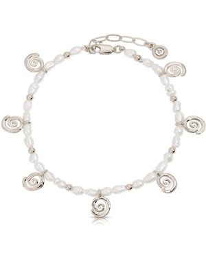 Ettika Aura Mother Of Pearl Stretch Bracelet - White