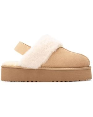 Xti Suede Casual Slingback Clogs - Natural
