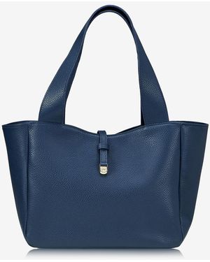 Gigi New York Mercer Leather X-large Tote Bag - Blue