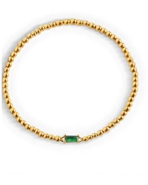 Mint & Lily Gold Tone Beaded Birthstone Bracelet - Metallic