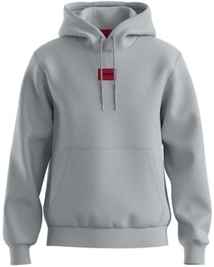 BOSS Regular Fit Long Sleeve Hoodie - Gray