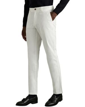 Reiss Pitch Stretch Slim-fit Cotton-blend Chinos Pants - White