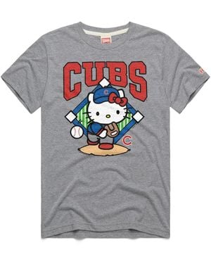 Homage And Chicago Cubs Hello Kitty Tri-blend T-shirt - Gray
