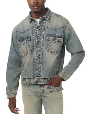 TRUE RELIGION Jimmy Big T Oversized Western-inspired Denim Jacket - Gray
