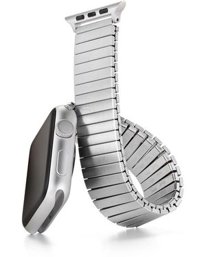 Speidel Twist-o-flex Band Compatible For Use With The Apple Watch (series 1-8 - Gray