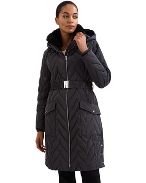 Phase Eight Hollie Midi Puffer - Black