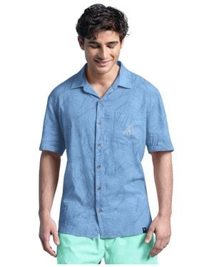 Margaritaville Arizona Diamondbacks Linen Party Button-up Shirt - Blue