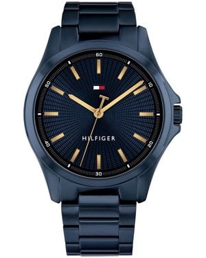 Tommy Hilfiger Quartz Ionic Plated Stainless Steel Bracelet Watch - Blue