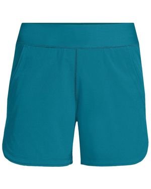 Lands' End Plus Size Sunshade Upf 50 5" Board Shorts - Blue