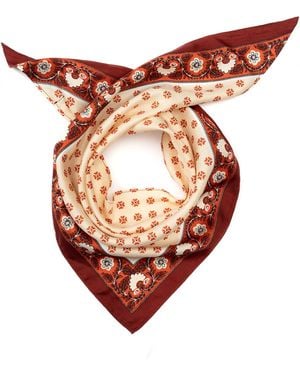 BCBGMAXAZRIA Block Printed Triangle Scarf - Brown