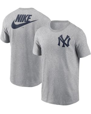Nike New York Yankees Cooperstown Collection Large Logo 2-hit T-shirt - Gray