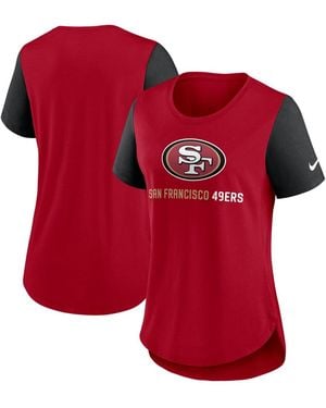 Nike San Francisco 49ers Tri-blend Crewneck T-shirt - Red
