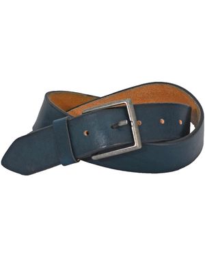 Duchamp Leather Non-reversible Dress Casual Belt - Blue